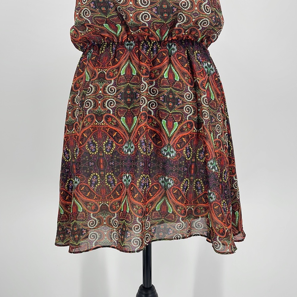 Adelyn Rae Boho Multi-Color Dress Ruffles Women's Small - Picture 6 of 13